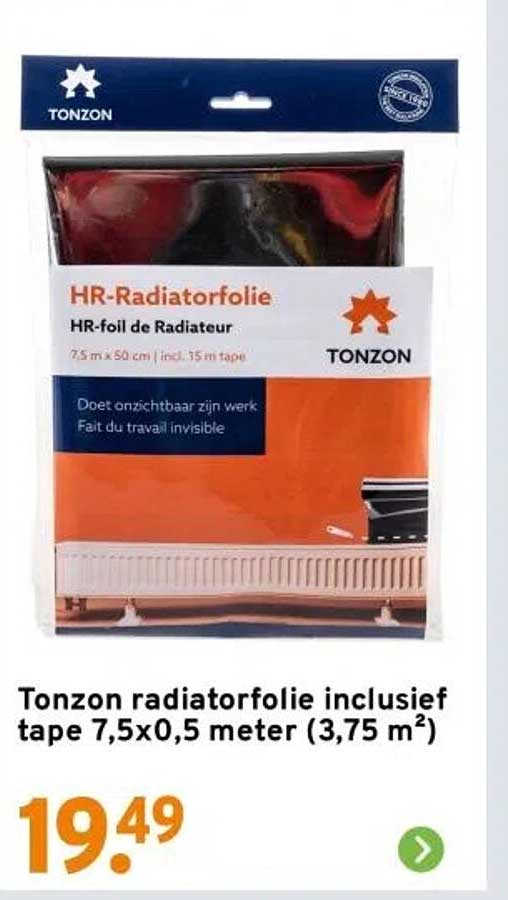 Tonzon radiatorfolie inclusief tape