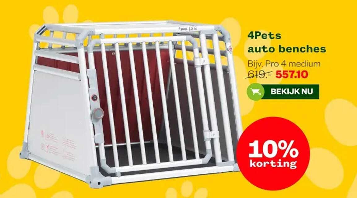4Pets auto benches Bijv. Pro 4 medium