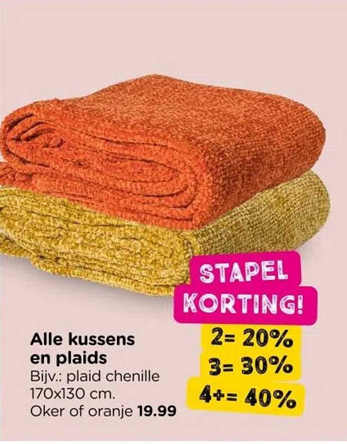 Alle kussen en plaids