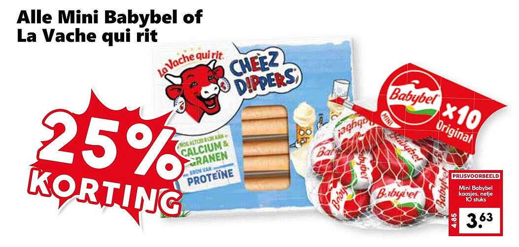 Alle Mini Babybel of La Vache qui rit