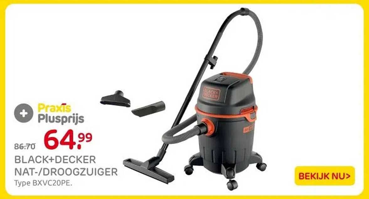 BLACK+DECKER NAT-/DROOGZUIGER Type BXVC20PE.