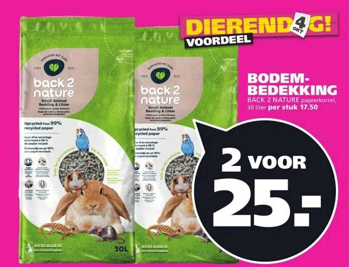 BODEM-BEDEKKING BACK 2 NATURE papierkorrel, 30 liter per stuk 17.50