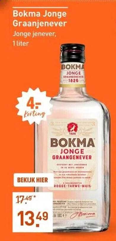 Bokma Jonge Graanjenever, 1 liter