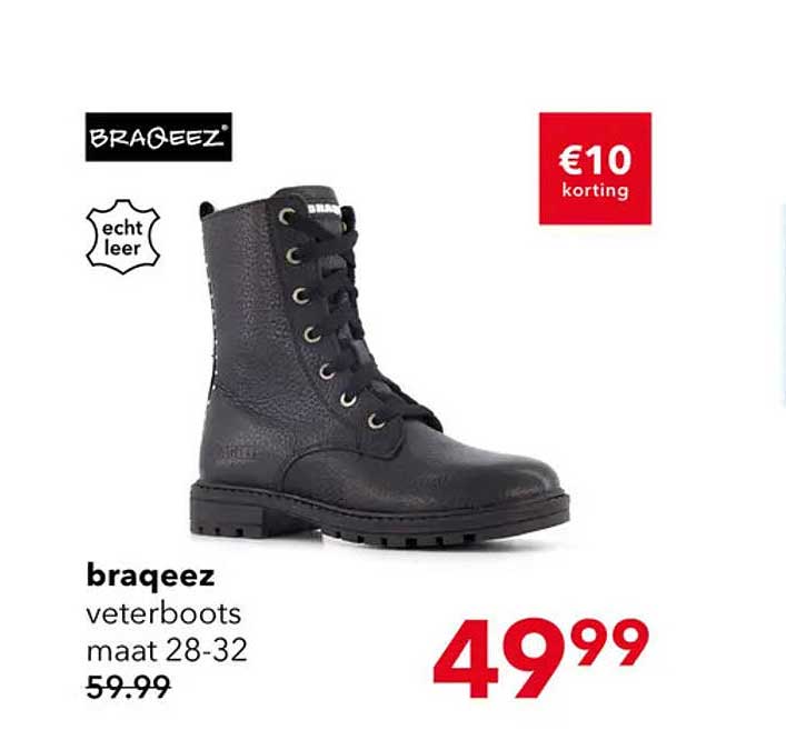 braqeez veterboots maat 28-32