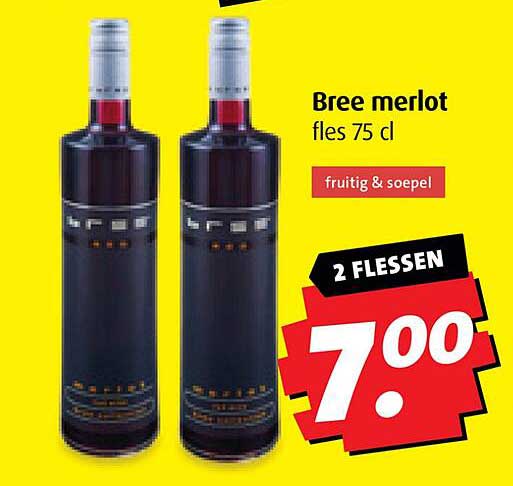 Bree merlot fles 75 cl