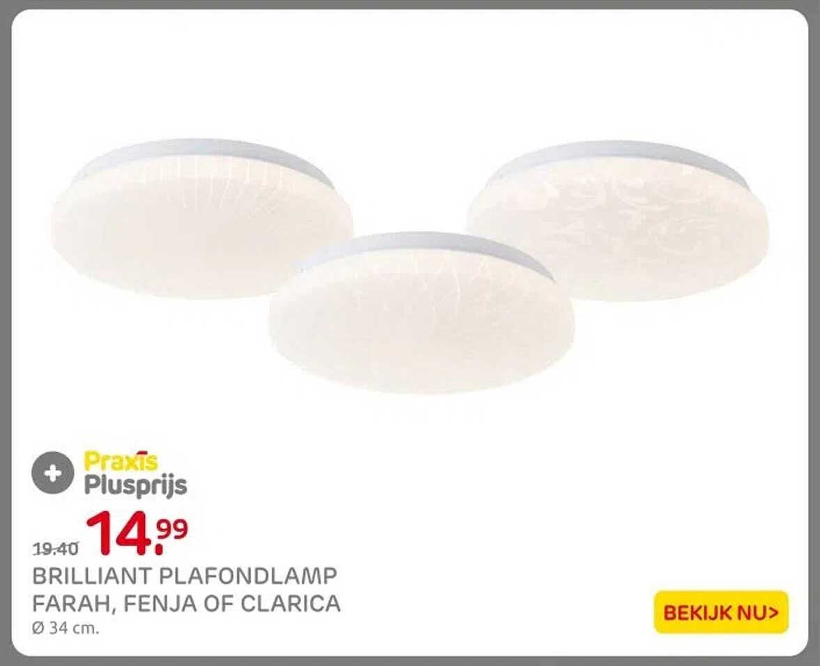 BRILLIANT PLAFONDLAMP FARAH, FENJA OF CLARICA