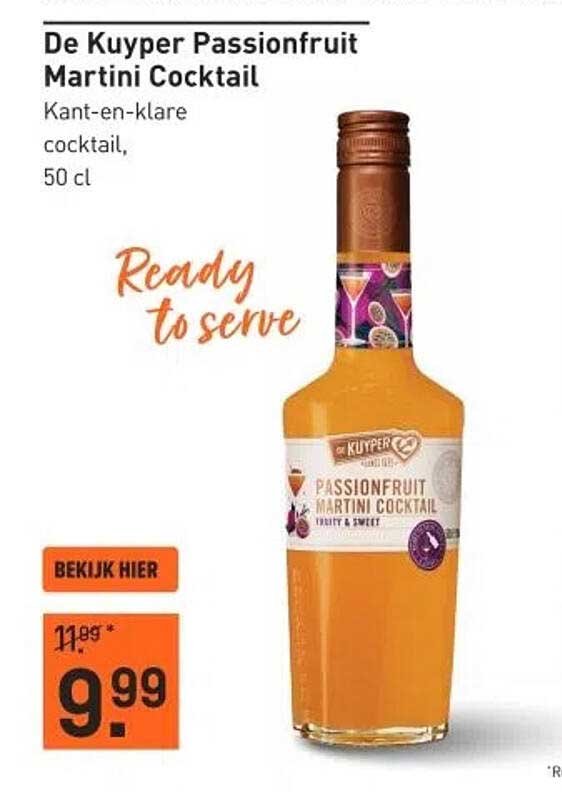 De Kuyper Passionfruit Martini Cocktail