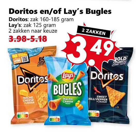 Doritos en/of Lay’s Bugles