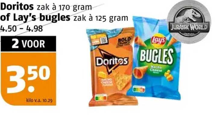 Doritos zak à 170 gram of Lay's bugles zak à 125 gram