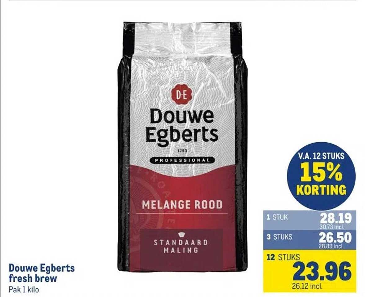 Douwe Egberts fresh brew Melange Rood Pak 1 kilo