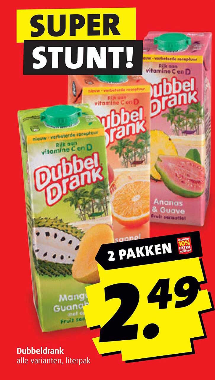 DubbelDrank alle varianten, literpak