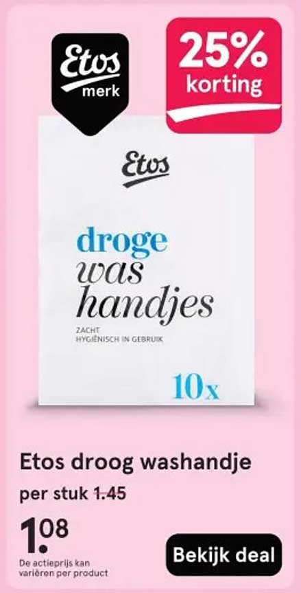 Etos droog washandje