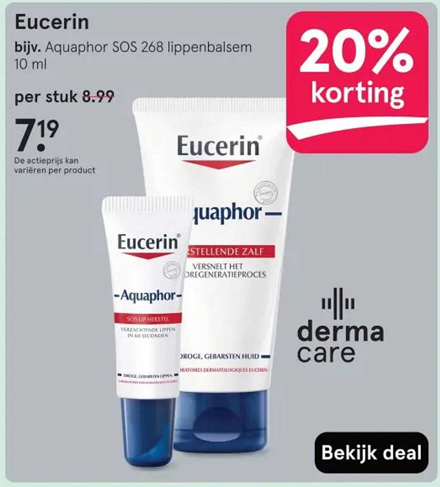 Eucerin Aquaphor SOS 268 lippenbalsem 10 ml