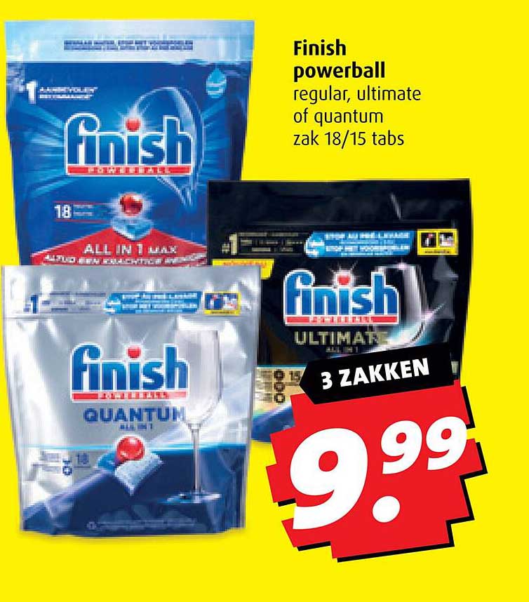 Finish powerball regular, ultimate of quantum zak 18/15 tabs