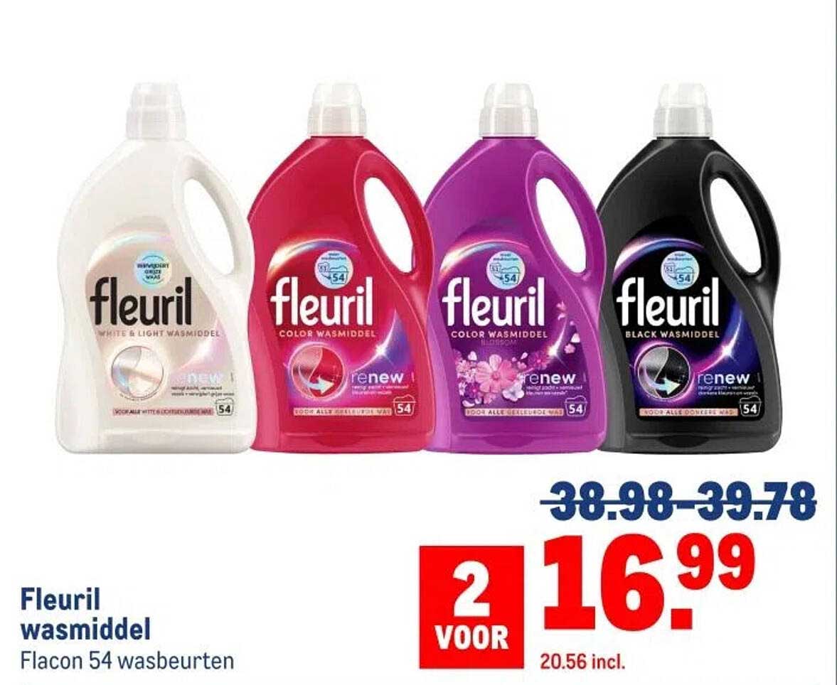 Fleuril wasmiddel Flacon 54 wasbeurten