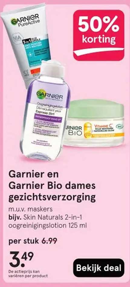 Garnier en Garnier Bio dames gezichtsverzorging
