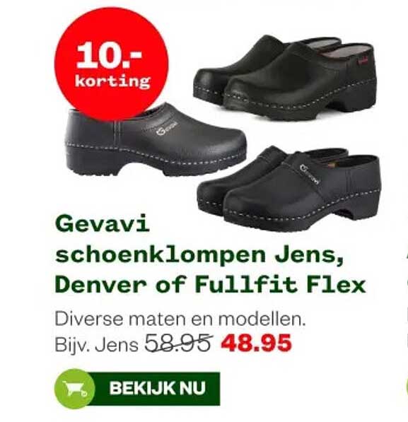 Geavai schoenklompen Jens, Denver of Fullfit Flex