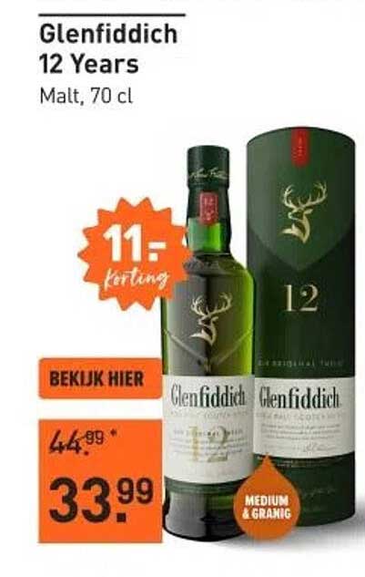 Glenfiddich 12 Years Malt, 70 cl