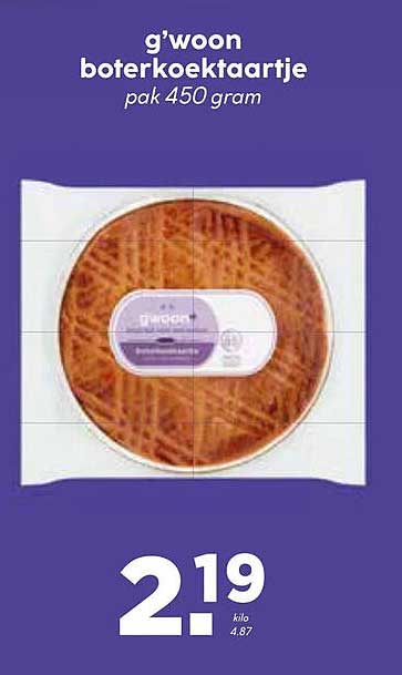 g'woon boterkoektaartje pak 450 gram