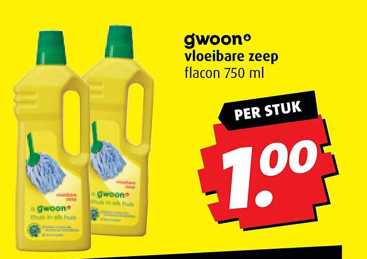 gwoon vloeibare zeep flacon 750 ml