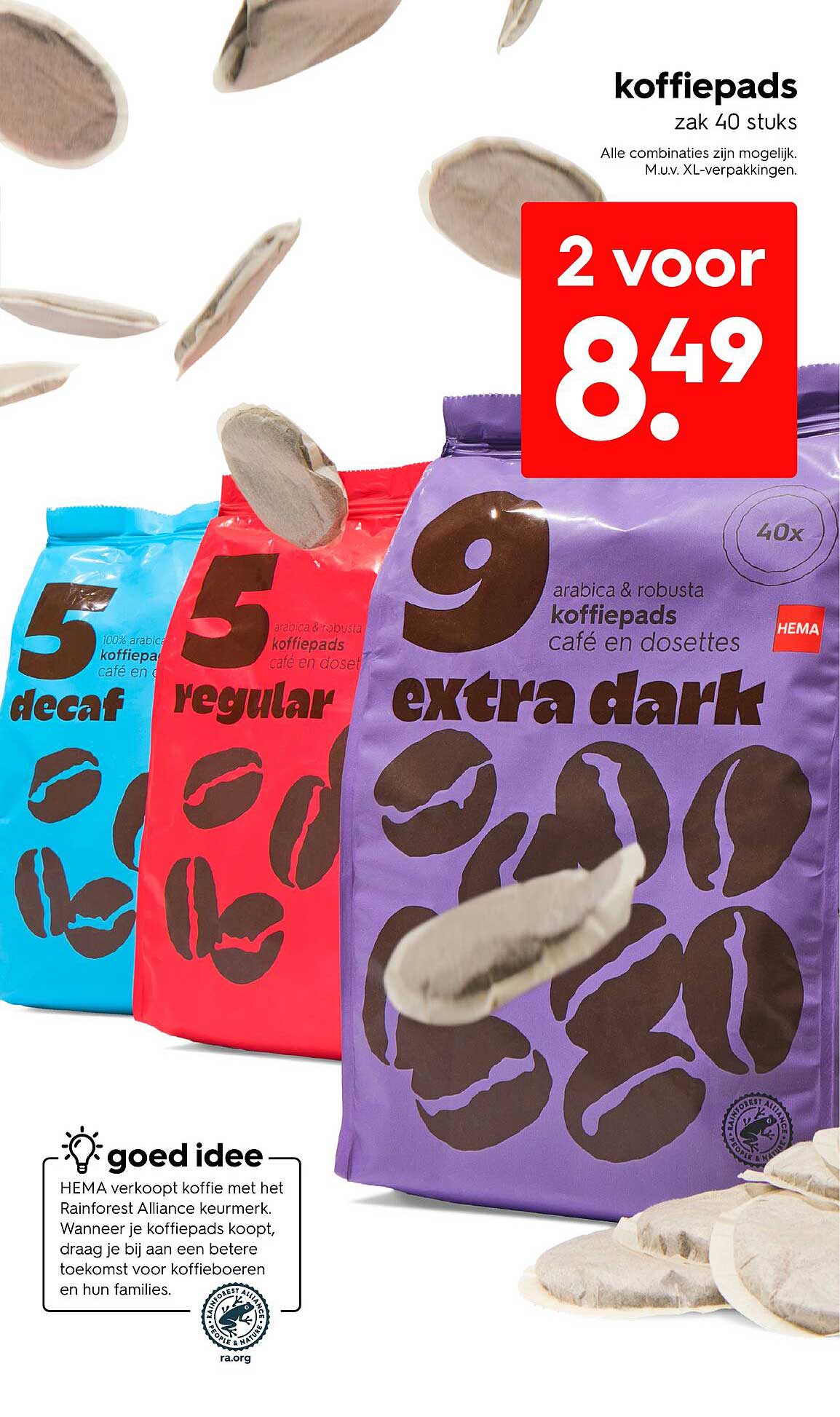 koffiepads zak 40 stuks