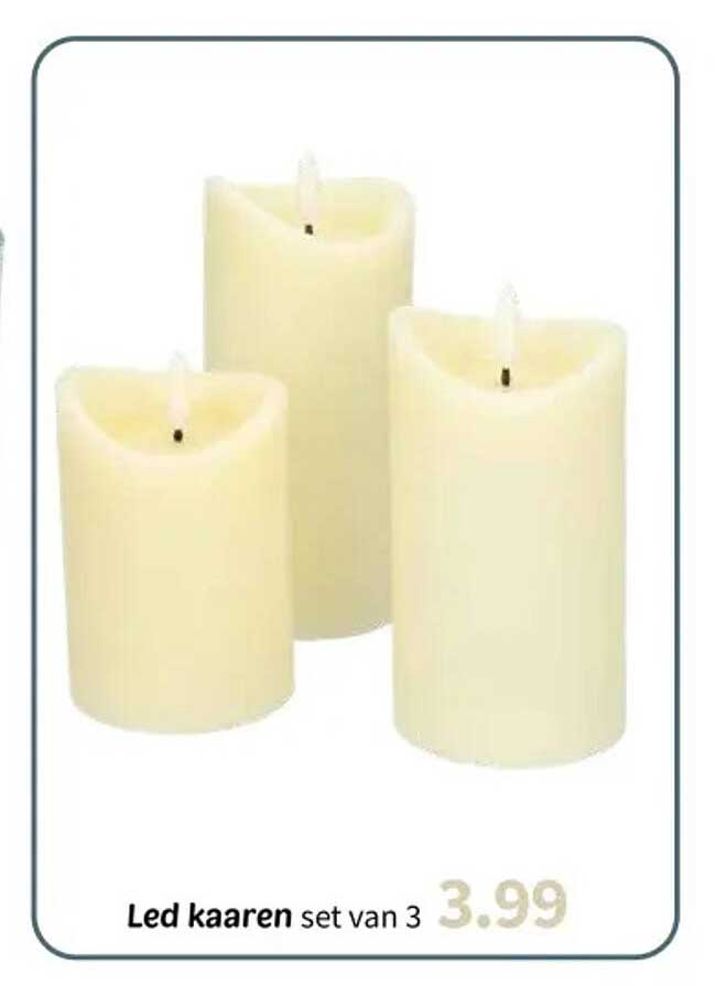 Led kaaren set van 3