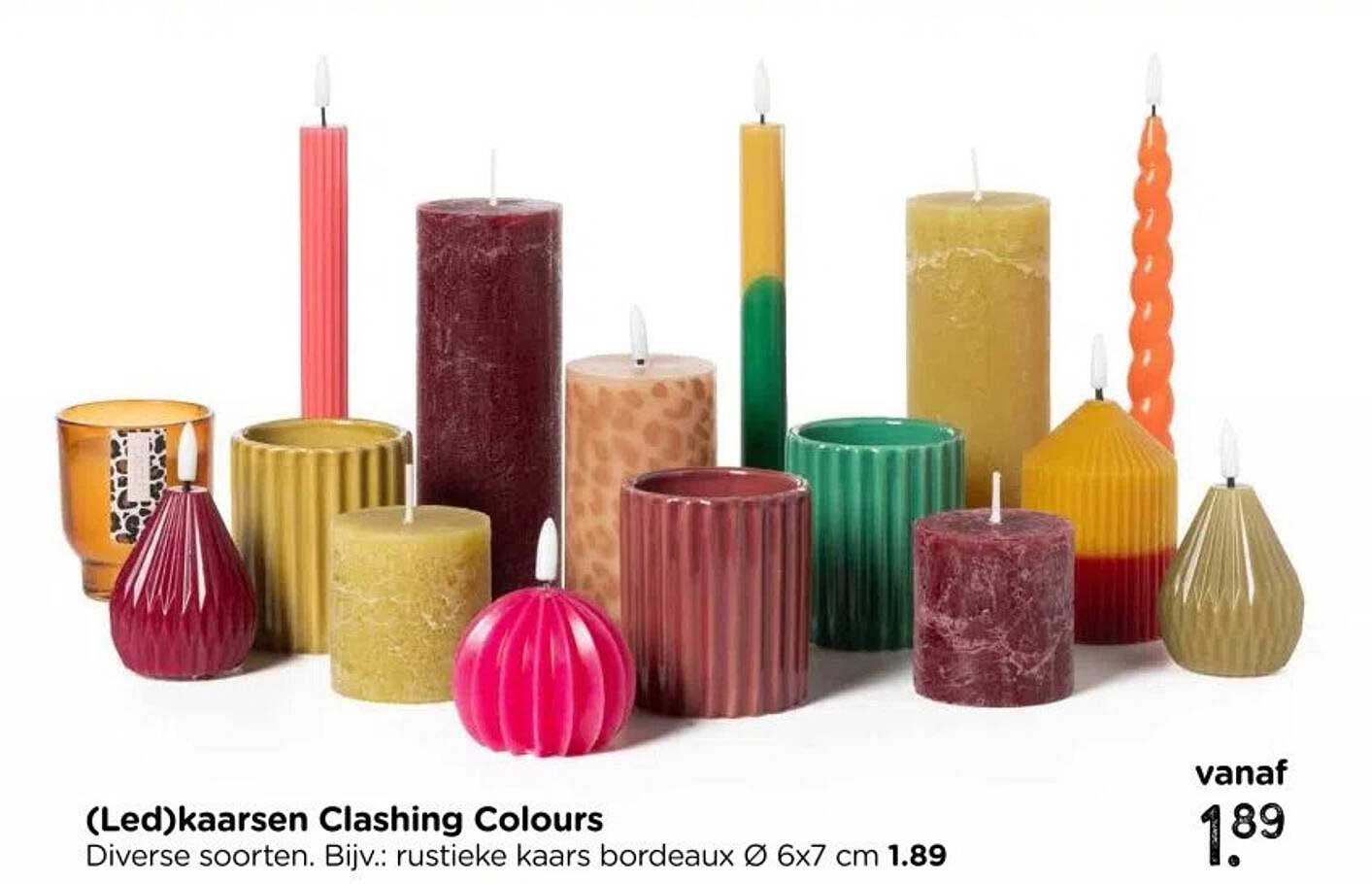 (Led)kaarsen Clashing Colours