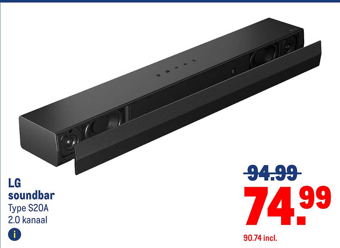 LG soundbar Type S20A 2.0 kanaal
