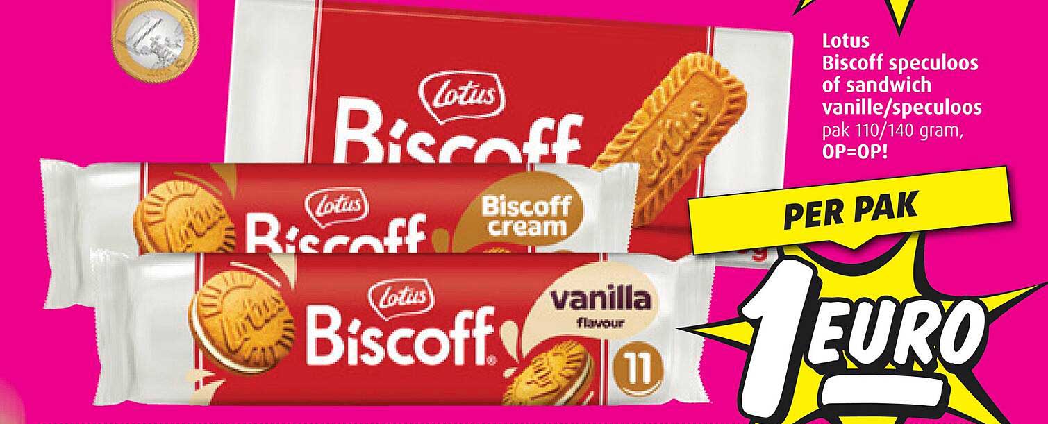 Lotus Biscoff speculoos of sandwich vanille/speculoos pak 110/140 gram, OP=OP!