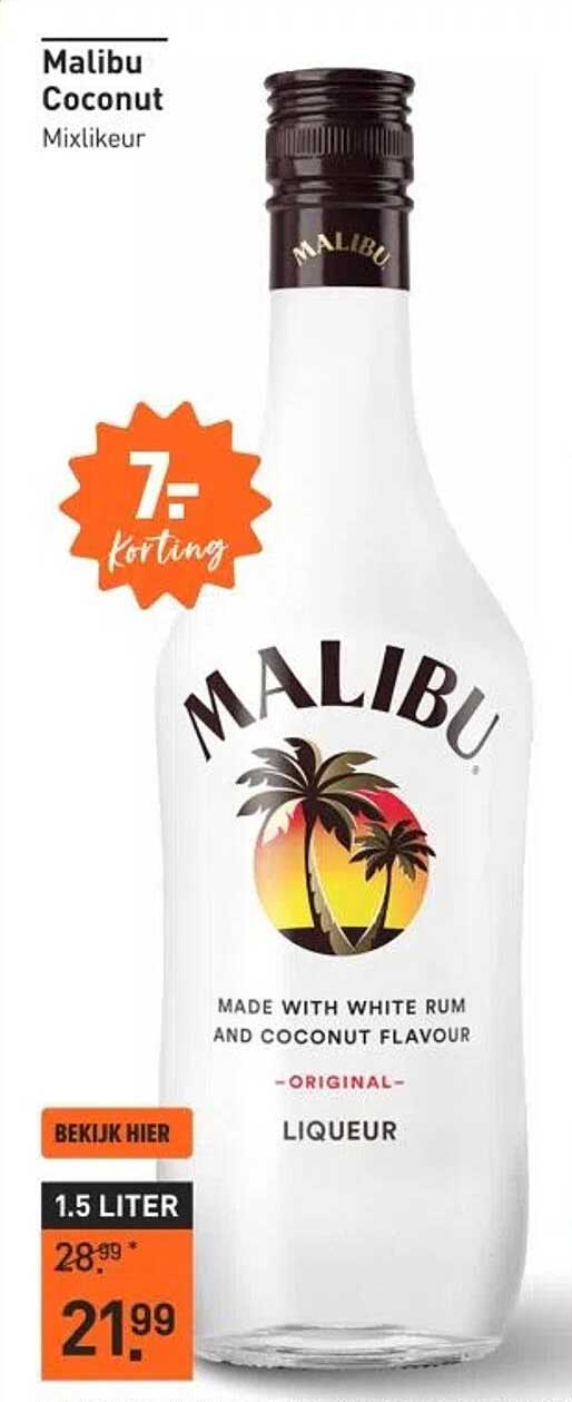 Malibu Coconut Mixlikeur 1.5 liter