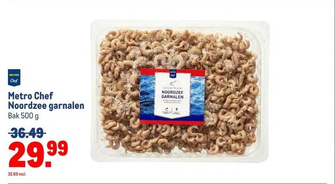 Metro Chef Noordzee garnalen Bak 500 g