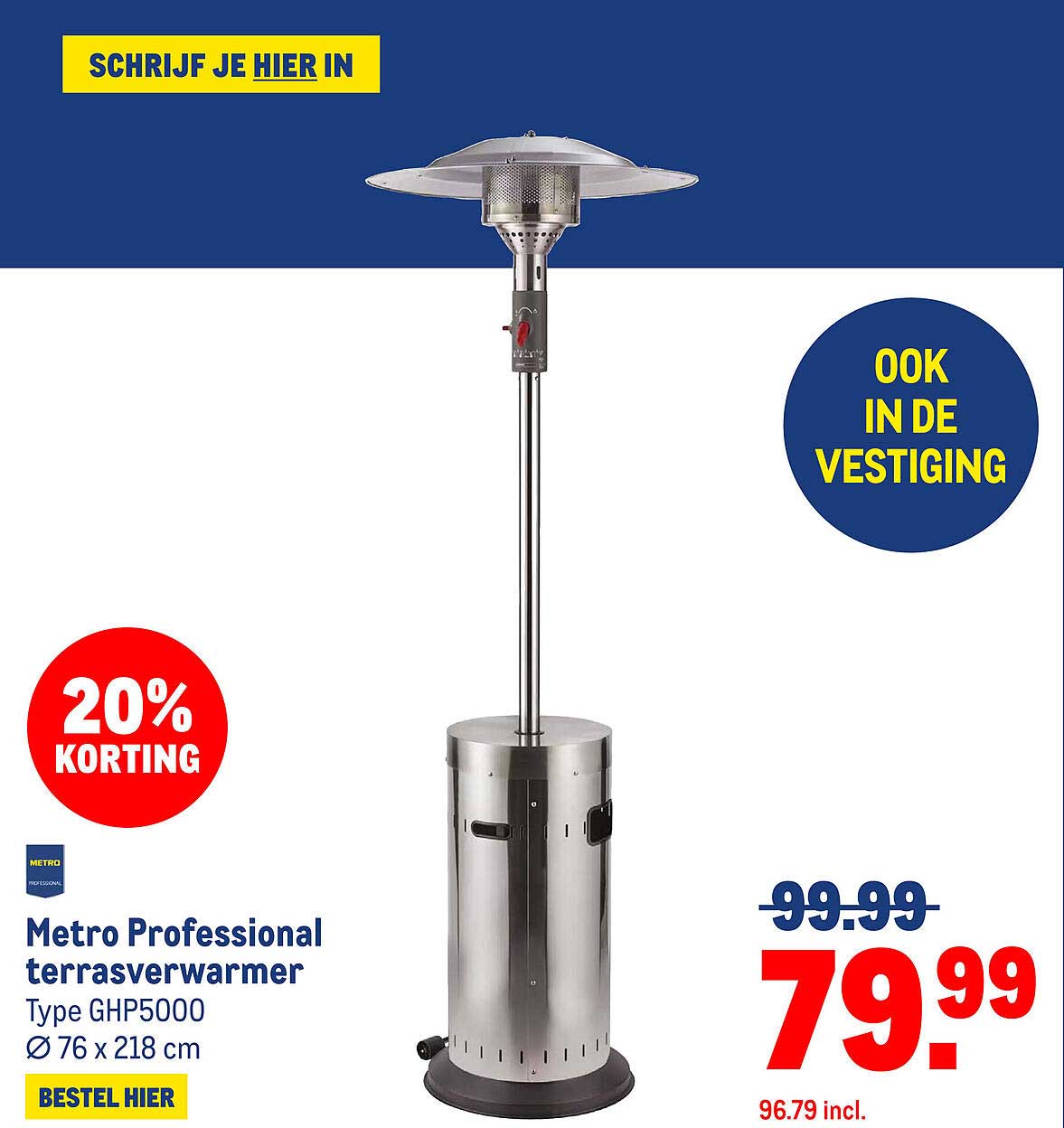 Metro Professional terrasverwarmer