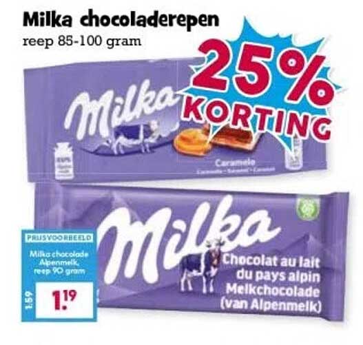 Milka chocoladerepen