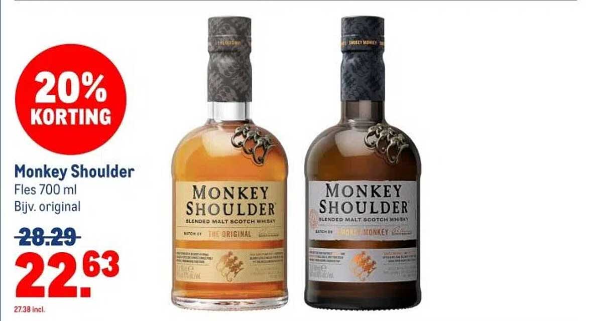 Monkey Shoulder Fles 700 ml Bijv. original