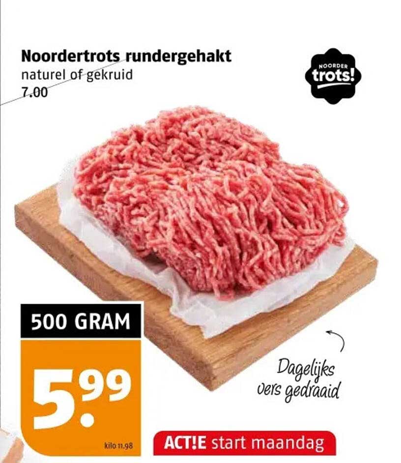 Noordertrots rundergehakt naturel of gekruid
