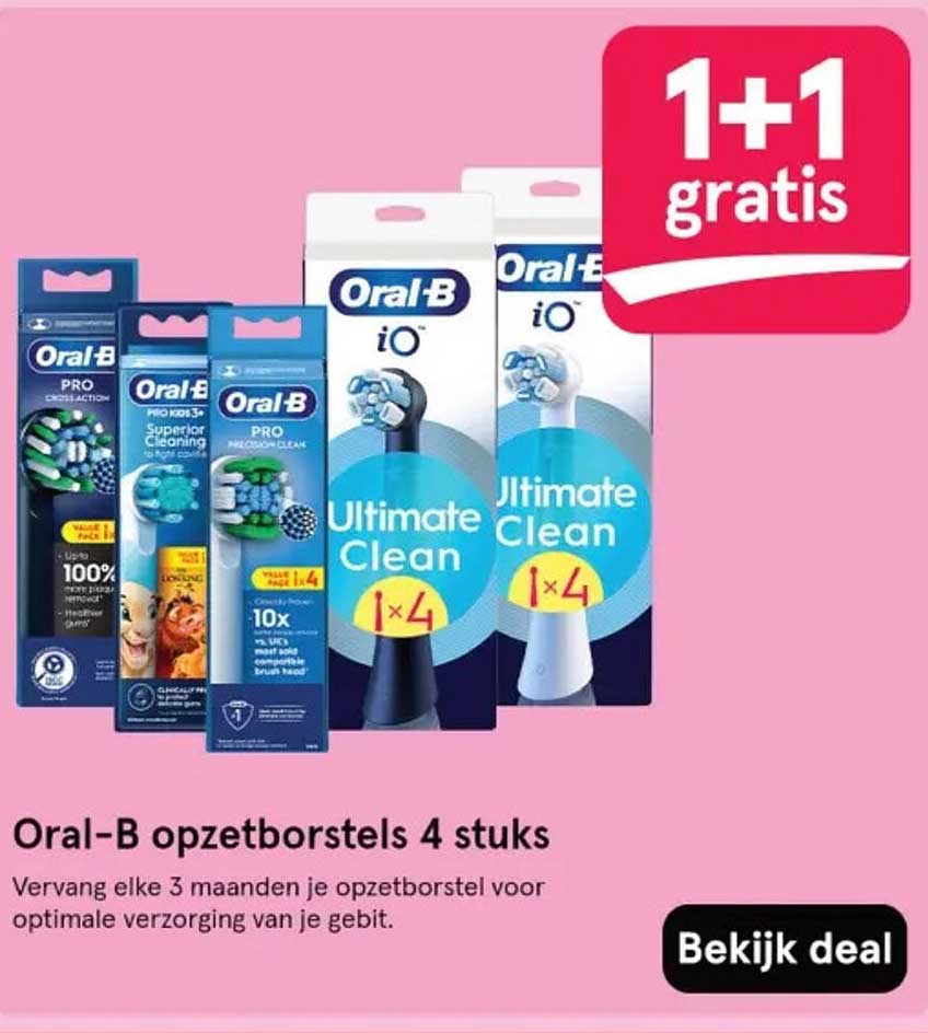 Oral-B opzetborstels 4 stuks