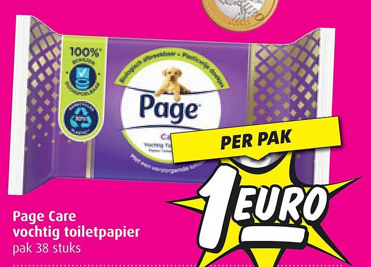 Page Care vochtig toiletpapier pak 38 stuks