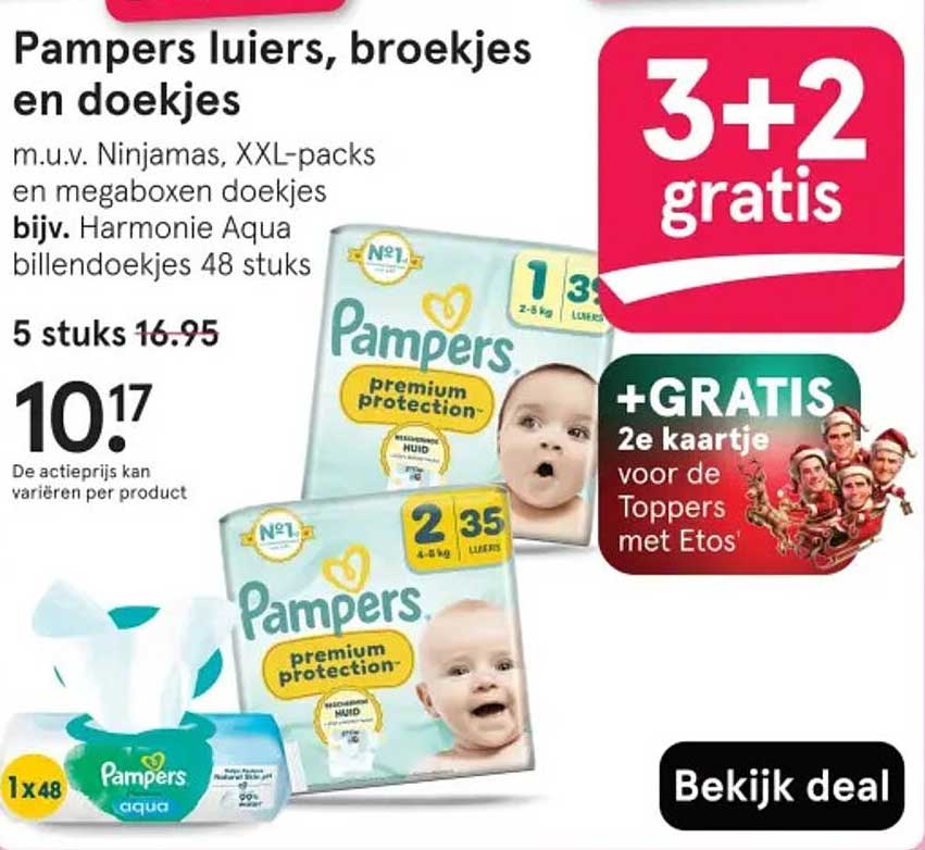 Pampers luiers, broeken en doekjes