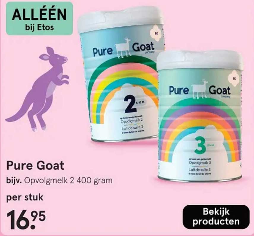 Pure Goat bijv. Opvolgmelk 2 400 gram