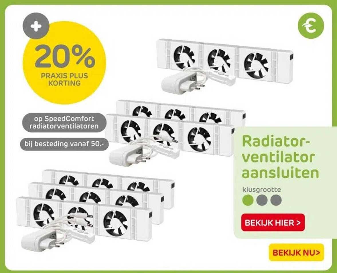 Radiator-ventilator aansluiten