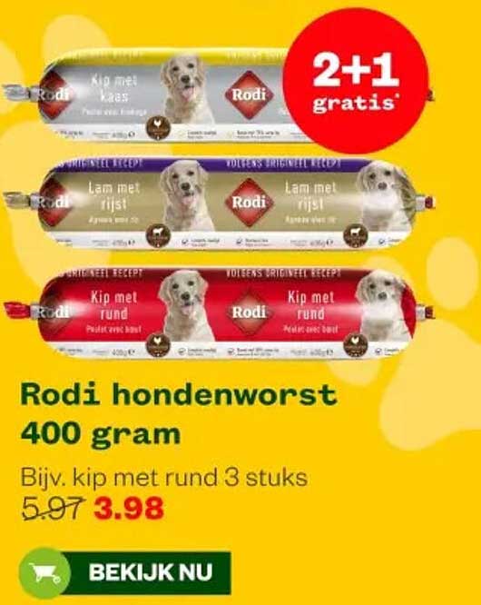Rodi hondenworst 400 gram