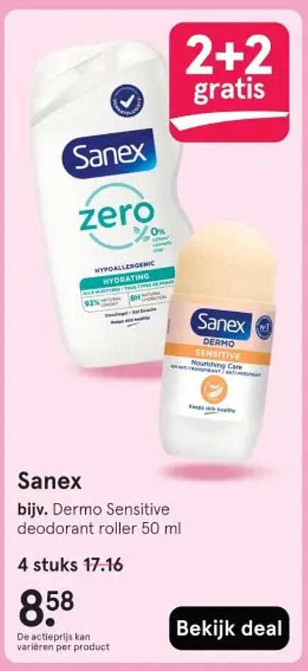 Sanex bijv. Dermo Sensitive deodorant roller 50 ml