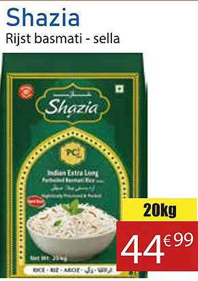 Shazia Rijst basmati - sella