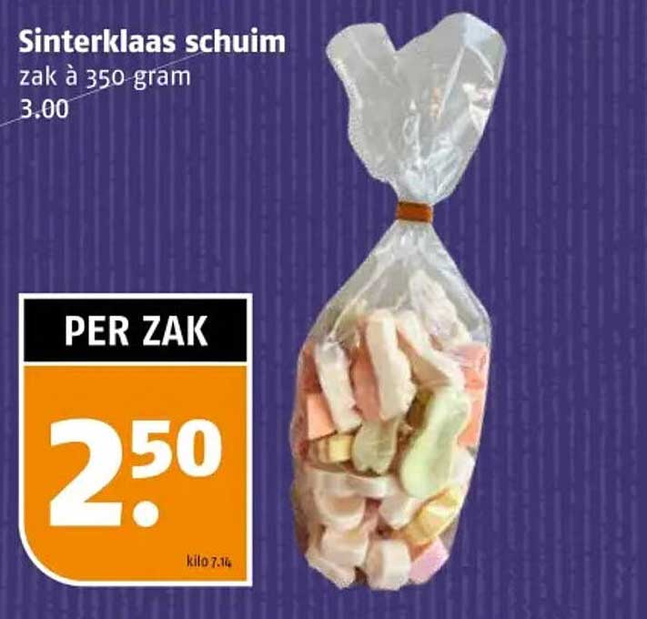 Sinterklaas schuim zak à 350 gram