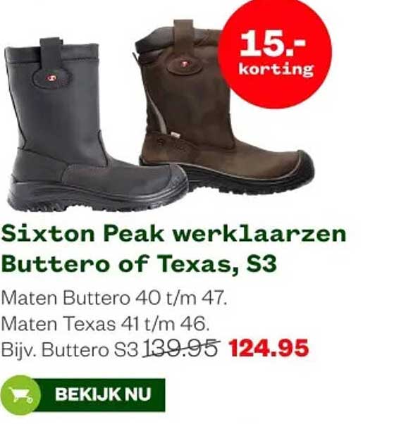 Sixton Peak werklaarzen Buttero of Texas, S3