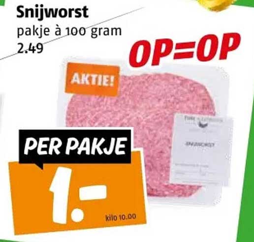 Snijworst pakje à 100 gram