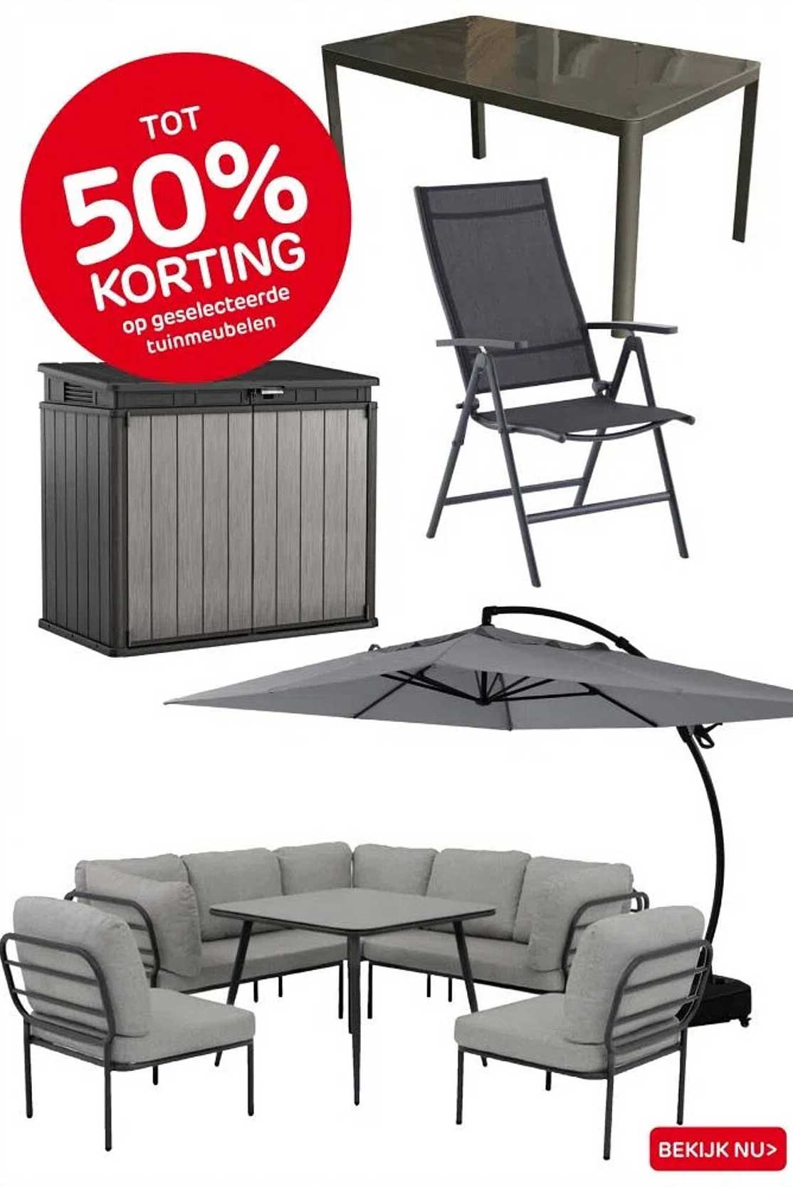TOT 50% KORTING op geselecteerde tuinmeubelen