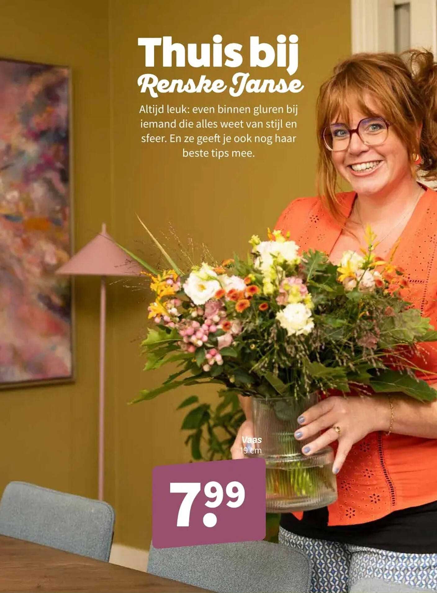 Vaasje 19 cm voor €7,99