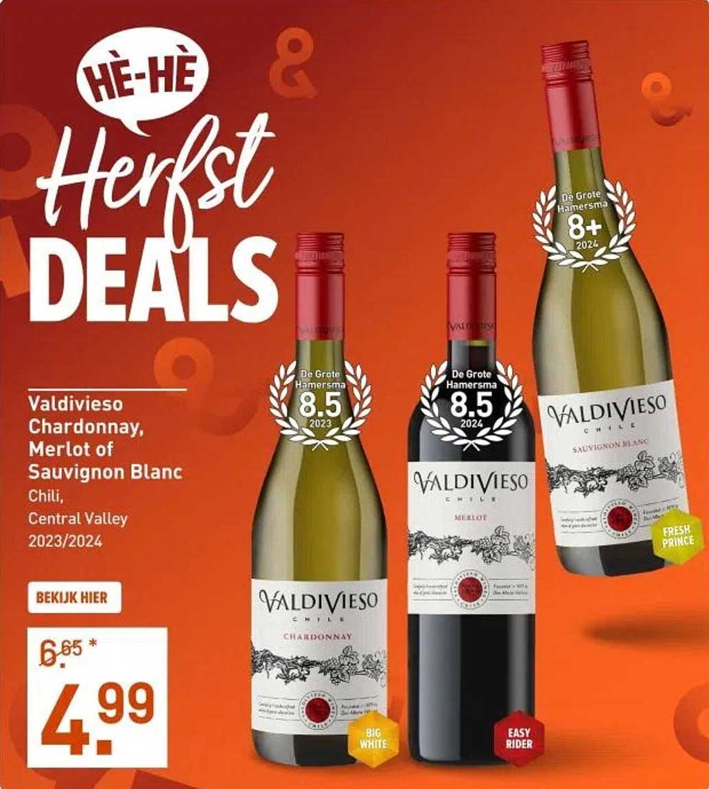 Valdivieso Chardonnay, Merlot of Sauvignon Blanc