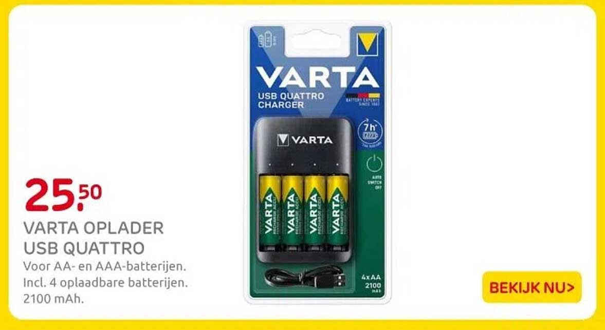 VARTA OPLADER USB QUATTRO